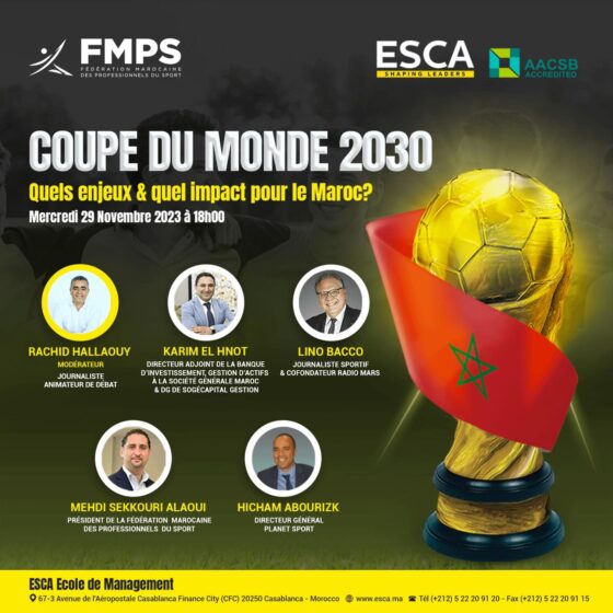La FMPS organise une conférence à l’ESCA sur les enjeux du mondial 2030